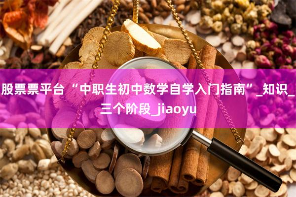 股票票平台 “中职生初中数学自学入门指南”_知识_三个阶段_jiaoyu