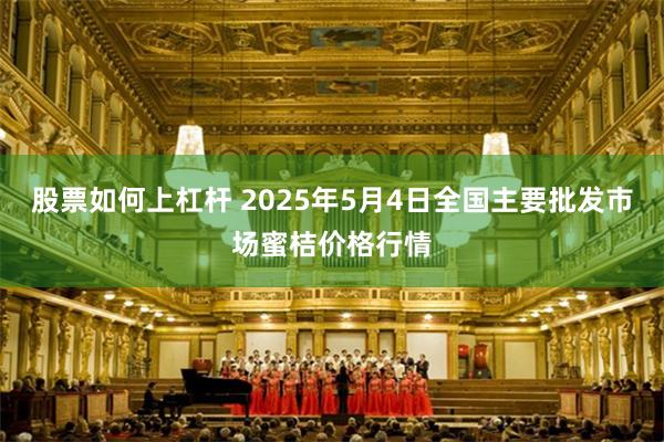 股票如何上杠杆 2025年5月4日全国主要批发市场蜜桔价格行情