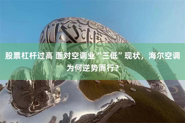 股票杠杆过高 面对空调业“三低”现状，海尔空调为何逆势而行？